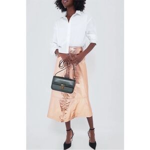 TUCKERNUCK X INDIA HICKS 
London Gold Midi Skirt